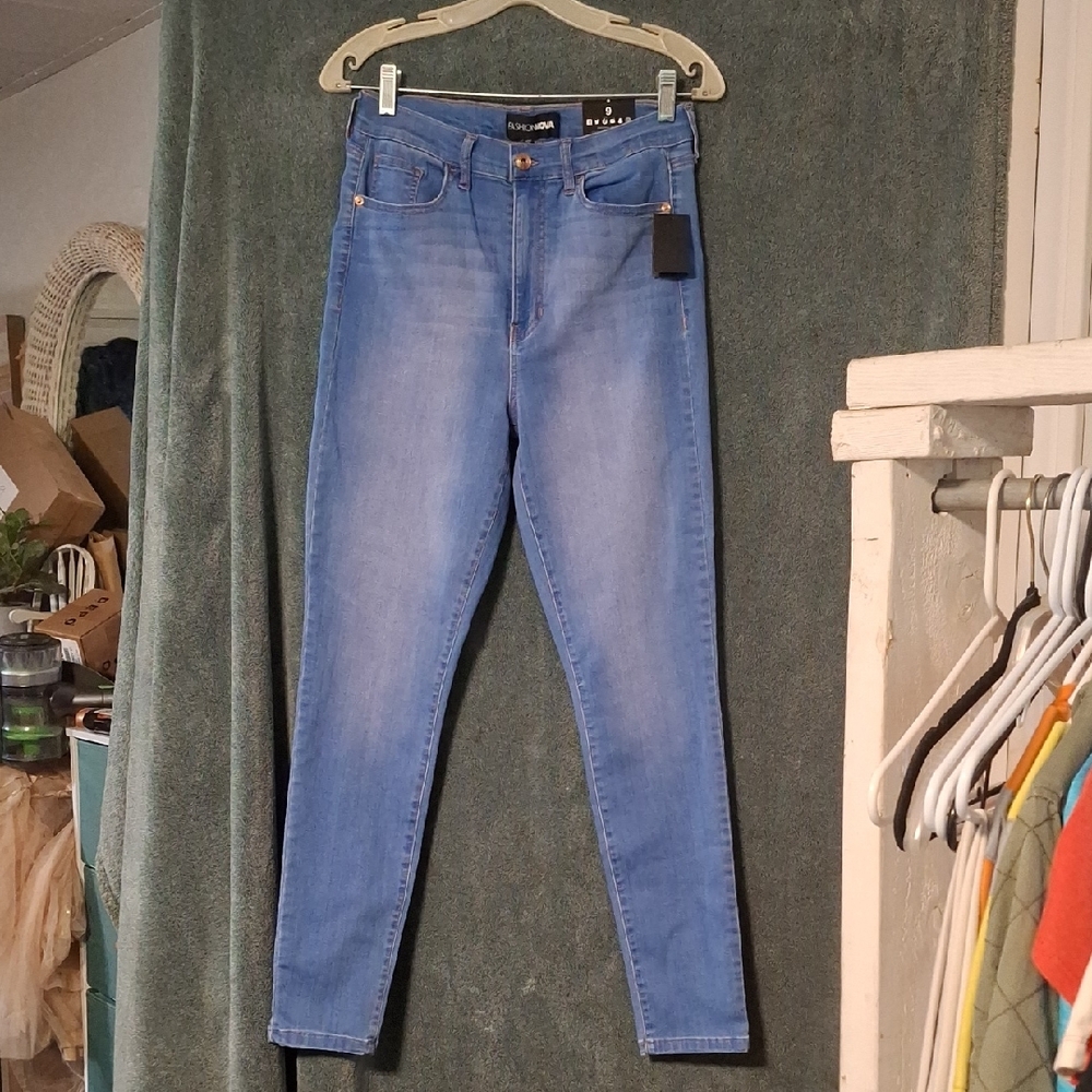 Fashion Nova Light Blue Skinny Jeans
